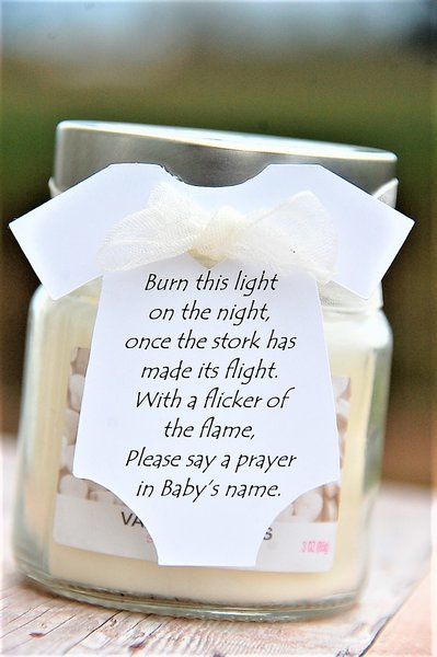 relaxation candle with quotes baby shower gift idea