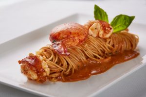 Angel Hair Pasta with Maine Lobster at The Fullerton Hotel Lighthouse Restaurant & Rooftop Bar