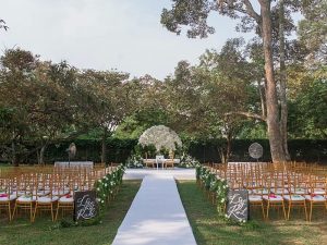 outdoor wedding venue at K'Seena House