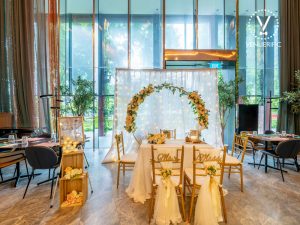 wedding venue with floor to ceiling window
